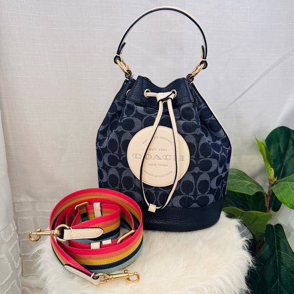 Coach Handbags - Coach denim bucket bag! EUC!! Like new